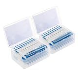 Layhou 400PCS Interdental Brushes Double-Ended Silicone Toothpick Dual-Ended Dental Floss Pick with Silicone Bristles Disposable Dental Brushes Between Teeth