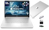 HP 14” Laptop Ultra-Portable Computer 2026 Student Business, MS Office, Copilot AI, Intel 4-Core CPU, 4GB RAM, 628GB Storage (128GB UFS+500GB Ext), Long Battery, MaxsolAccessory, Win 11 Pro, Silver