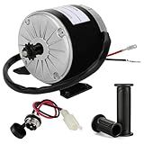 XIKOBY 24V Electric Motor Compatible with Razor E300 E300S E325 Electric Scooter MX350 MX400 Dirt Rocket Bike, 2750RPM 350W Brushed Permanent Magnet DC Motor with Charger Port Handlebar Grips Parts