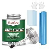 Vinyl Cement, High Strength Vinyl Glue, Waterproof PVC Cement, High Strength Pool Patch Repair Kit Underwater for a Variety of Inflatables, Pool Liners, Tarps, Hot Tubs, Air Mattresses(2.03oz)