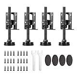 Ohiyoo 4 Pack Heavy Duty Adjustable Leveling Feet - Furniture Levelers for Workbench, Table, Cabinet, Wardrobe