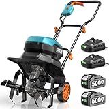 Seesii 40V Cordless Tiller for Gardening, 12" Electric Tiller Cultivator