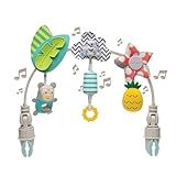 Taf Toys Tropical Arch Adjustable Infant Car Seat & Stroller Toy for Infant & Toddlers, Stroller Arch, Baby Crib Toys Clips on Prams/Car Seats/Bouncers Encourages Motor Skills & Sound Exploration