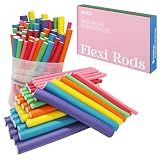 xnicx 47 Pcs 7" Heatless Flexi Rods Set for Overnight Curls for All Hair