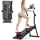 Magnetic Stair Stepper for Home,Vertical Climber Adjustable Resistance Up to 77LBS,Folding Compact Cardio Stair Climber with 350LBS Weight Capacity,19''Extended Stride