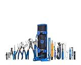 Jonard Tools TK-822 Professional CATV Communications Tool Kit - 25-Piece Coax Cable Installer Set with Crimpers, Strippers, Wrenches, Tester, Flashlight & Roll-Up Pouch