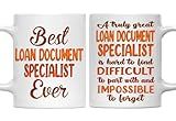 MONIZILUCKY Gifts For Loan Document Specialist - Best Loan Document Specialist Ever Mug - Loan Document Specialist Gifts - 11oz White Ceramic Mug for Office, Women, Men, Work Friends, Coworkers