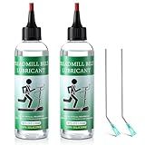 Treadmill Lubricant for Belt, 240ml/8oz 100% Silicone Oil High Temperature Resistant and Stable Walking Pad Lube with 2 Steel Application Tubes and Precision Screw Caps for Most Types of Treadmills