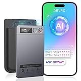AI Voice Recorder, Note Voice Recorder - Transcribe & Summarize, AI Noise Cancellation Technology, Supports 152 Languages, 64GB Memory APP Control Audio Recorder for Lectures, Meetings, Calls, Gray