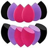 12 Pieces Professional Makeup Sponge Set,Latex Free Flawless Soft Setting Face Puffs,Multicolor Makeup Blending Sponge Cosmetic Applicator for Powder,Liquid,Facial Makeup Tools