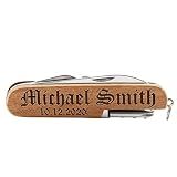 Be Burgundy Personalized Pocket Knife, Personalized 8-Function Multi-Tool Pocket Knife, Custom Knives, Engraved Names, Groomsmen Gift, Gift for Him