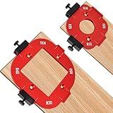 Router Corner Template, 2 Pack Router Jig with 8 Radius, Aluminum Alloy Router Guide for Woodworking R10/R15/R20/R25/ R30/R35/R40/R50