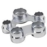ESPETIO Faucet Aerator Removal Tool 10 in 1 Alloy Universal Metal Aerator Key Wrench Tool for Bathroom or Kitchen, Built-in Faucet Aerators and Male Threads Aerators with Flat Groove