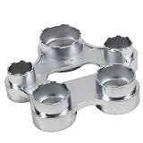 ESPETIO Faucet Aerator Removal Tool 10 in 1 Alloy Universal Metal Aerator Key Wrench Tool for Bathroom or Kitchen, Built-in Faucet Aerators and Male Threads Aerators with Flat Groove