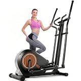 ANCHEER Elliptical Exercise Machine, Elliptical Trainer for Home Gym, Exercise Equipment 500Lbs Max Weight (Black and Silver)