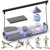 Pilates Board,Pilates Reformer Sets, Multifunctional Abdominal Pilates Board for Home Workout Equipment, Portable Foldable Ab Board Trainer Pilates Exercise Machine, Pilates Reformer Board for Women