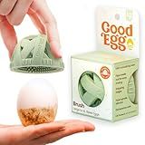 GoodEgg The Original Egg Brush, Silicone Egg Cleaning Brush for Farm Fresh Eggs, Chicken Coop Cleaning Tools, Egg Washer, Chicken Coop Accessories, Large to XL Sized Eggs, Green, As Seen On Shark Tank