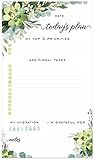 Boho Greenery Sticky Note Daily to-Do Planner - 50 Pages for Daily Tasks, Notes, Scheduling and Water Intake (6" x 10")