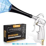JASTIND Tornado Car Cleaning Gun, Powerful Dry Car Detailing Air Gun Blower with Replacement Blasting Tube, Brass 1/4 IN NPT Quick Connector, Metal Air Blaster for Air Compressor Attachments
