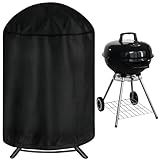 iCOVER Round Grill Cover, 29" Dia x 38" H Dome Smoker Cover, Waterproof Charcoal Kettle Grill Cover, UV Resistant BBQ Cover, Outdoor Barbecue Cover for Weber Char-Broil, Brinkmann and More