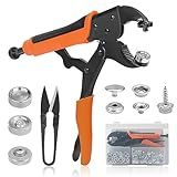 YXGOOD Upgraded Version Heavy Duty Snap Fastener Tool, Snap Setter Tool with 50 Sets Snaps, Fastener Pliers Tool Kit for Repairing Boat Covers, Replacing Metal Snaps, Canvas, Sewing, Tarps