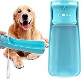 SOICTA Portable Dog Small Animals Water Bottle for Walking 19 OZ or 12 OZ Pet Water Bottles for Puppy Medium Large Dogs Little Animals Water Dispenser Dog Small Animals Water Bowl