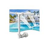 Klleyna Water-Fountain Dual Spray Swimming-Pool-Accessories - Upgrade Above/Inground Waterfall Cooler, Adjustable 2 in 1 Nozzle, High Pressure Pond Aerator, Garden Sprinkle Feature Outdoor Décor