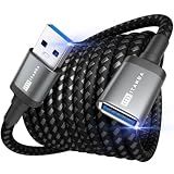 ITD ITANDA 10FT USB Extension Cable USB 3.0 Extension Cord Type A Male to Female5Gbps Data Transfer for Keyboard, Mouse, Playstation, Xbox, Flash Drive, Printer, Camera and More