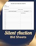 Silent Auction Bid Sheets: 8x11 Inches With 110 Pages For Charity Auctions, Fundraisers, And Events