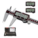 GemRed Wireless Digital Caliper, 12 inch Stainless Steel Measuring Tool with Data Output, Inch/MM Conversion, Zero Reset, Auto Off, for DlY, Woodworking, Household