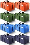 HOMESURE Supports 200lbs Heavy Duty Moving Bags - Strong Zipper & Wrap-Around Handles - Water-Resistant Storage Totes, Durable Alternative to Moving Boxes - 8 Pack -Multi-Color System for Easy Sorting