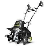 Sun Joe Corded Electric Garden Tiller & Cultivator with Steel Tines, 16", 13.5-Amp Motor - Heavy-Duty Tilling Machine for Lawn, Yard, and Gardening Care, TJ604E