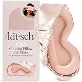 Kitsch Contour Pillow Eye Mask – Softer Than Silk Eye Masks for Sleep, Blindfold Sleep Masks for Women & Men, No Eye Pressure, Lightweight, Eye Care, Travel Essentials - Blush