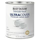 Rust-Oleum 1992502 Painter's Touch Latex Paint, Gloss White 32 Fl Oz, 1 Quarts (Pack of 1)