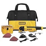 DEWALT Oscillating Tool, 3-Amp, Corded, Includes Wood Blades, Sandpaper and Tool Bag (DWE315K)