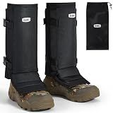 GearOZ Snake Gaiters Chaps, Durable Lower Legs Anti-Snake Bite Guards Black