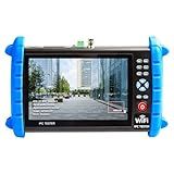 RAINLEOTI CCTV Camera Tester 7" IPS Touch Screen 6K 12mp IP Camera Tester CVBS Analog Camera Built-in WiFi with IP Discovery/POE/RJ45 Cable TDR Test/PTZ Control/HDMI Output/IPC Tester/Network Tool