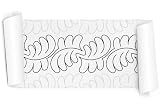 Groovy Patterns Fancy Feathers - Pantograph Patchwork Quilt Pattern - Long Arm Board Sewing Patterns - Quilting Templates Sewing Supplies