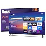 Roku Smart TV 2025 – 75-Inch Select Series, 4K HDR TV – RokuTV with Enhanced Voice Remote – Flat Screen LED Television with Wi-Fi for Streaming Live Local News, Sports, Family Entertainment