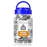 Cable Matters 100-Pack Cat 6A Shielded Pass Through RJ45 Connectors, 50µ Gold Plated, Max. Wire OD 1.19mm (Cat6A Ends/Shielded RJ45 Connector/Ethernet Ends) for Solid or Stranded S/FTP Cable