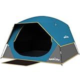 LOYEAHCAMP Tent 4 Person Blackout Camping Tent with Rainfly