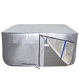 UCEDER Insulated Hot Tub Cover 170G Polyethylene Thermal Insulation Spa Cover Protector Waterproof Hot Tub Cover Replacement,Energy-Saving and Eco-Friendly for Keeping Warm(95"x95"x35")