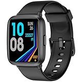 POIUZET Fitness Tracker, Fitness Watch with Blood Oxygen, Blood Pressure & Heart Rate Monitor, Steps Calories Counter, Sleep Monitor, Pedometer 50 Meters Waterproof, Smart Watch for Android iPhones