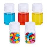 UMETASS 1 oz Wide Mouth Lab Reagent Bottle, Laboratory Grade Chemical Container, Sealed Leak-proof Translucent HDPE Bottle, Pill Bottle, Water Sample Bottle(5 Pcs)