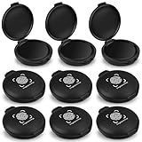 ERKOON 9 Pack Fingerprint Ink Pads, Thumbprint Ink Pad for Notary Supplies Identification Security ID Fingerprint Cards Fingerprint Black