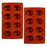 8-Cavity Easter Egg Shape Silicone Molds, 2Pcs Food-grade Baking Supplies for DIY Cake Decoration, Chocolate, Candy, Jello, Pastry, Muffin, Bread, Ice Cube