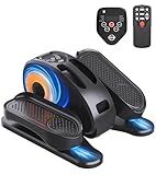 Under Desk Elliptical Machine,Portable Seated Pedal Exerciser with 12 Adjustable Speeds & Remote Control, Elliptical Exercise Machine for Seniors As Seen On TV