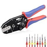 HKS Crimping Tool for Delphi APTIV Weather Pack Terminals or Metri-Pack Connectors - AWG 18-14 (1.0-2.5mm²) with Chrome-Moly Steel Wire Cutting Jaw - One Cycle Cord & Seal Crimper 25BO