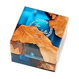 GOGOJSM Custom Engraved Ring Box for Wedding Day, Proposal, Ceremony Personalized Laser Engraving, Made of Wooden and Resin