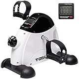 Mini Exercise Bike TODO Pedal Exerciser Foot Peddler Portable Therapy Bicycle with Digital Monitor
